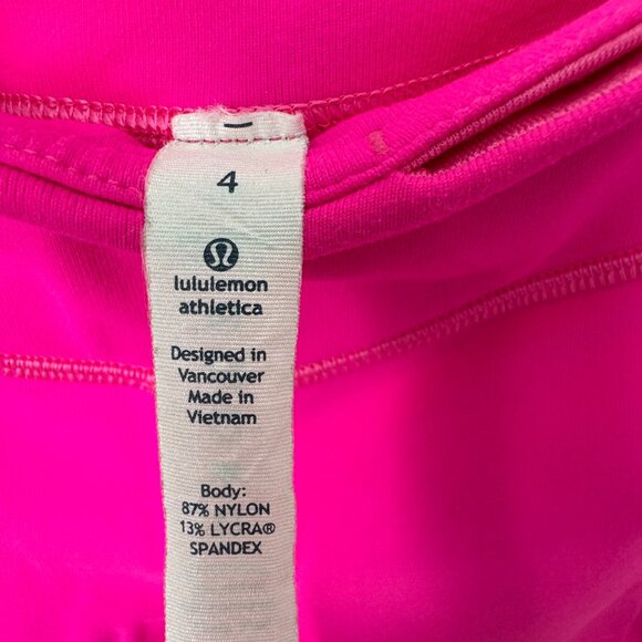 Lululemon 26 inch Wunder Under Leggings in bright pink Size 4 - Picture 4 of 11